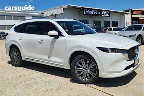 White 2023 Mazda CX-8 SUV D35 ASAKI 4X4