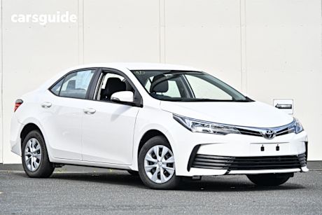 White 2019 Toyota Corolla Sedan ASCENT F