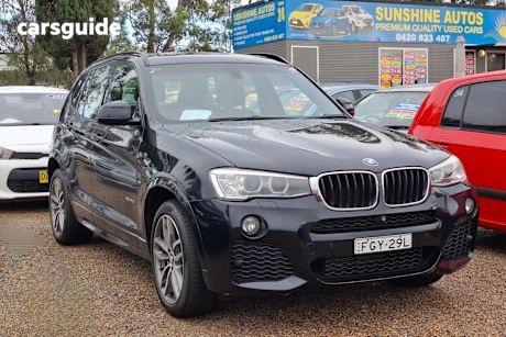 Black 2016 BMW X3 Wagon Xdrive 20D