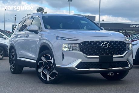 White 2022 Hyundai Santa FE SUV ELITE 4X4