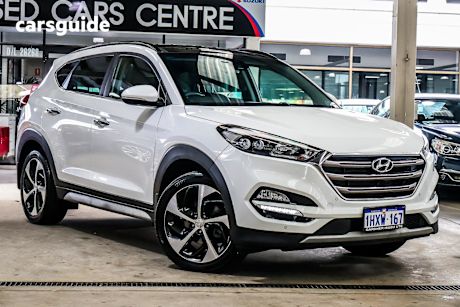 White 2017 Hyundai Tucson SUV HIGHLANDER 4X4