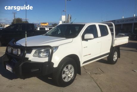 White 2014 Holden Colorado Ute Tray LX 4X4