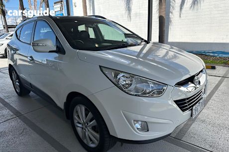 White 2012 Hyundai IX35 Wagon Highlander (Awd)