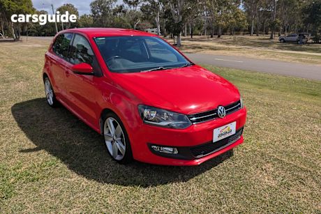 Red 2014 Volkswagen Polo Hatch 77 TSI COMFORTLINE 6R MY14