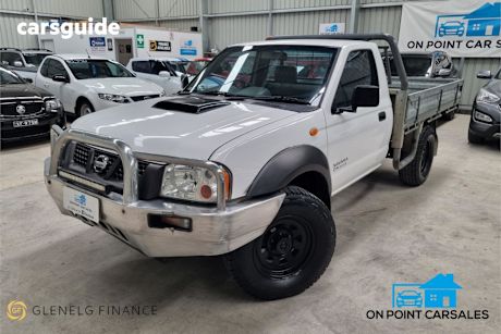 White 2012 Nissan Navara Ute Tray DX 4X4