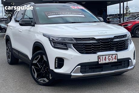 White 2023 Kia Seltos SUV GT-LINE F