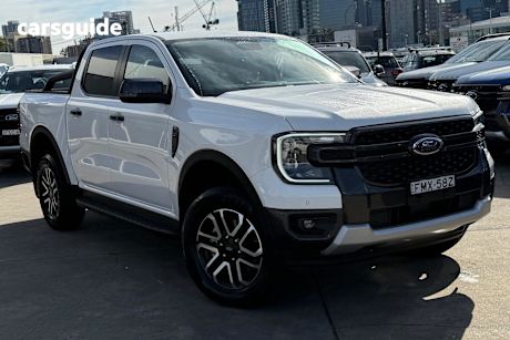 White 2024 Ford Ranger Ute Tray SPORT 4X4