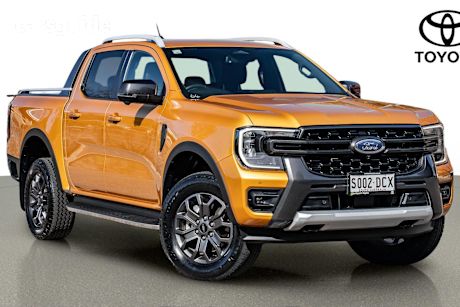 Yellow 2023 Ford Ranger Ute Tray WILDTRAK 4X4