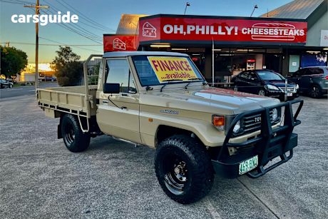 Beige 1992 Toyota Landcruiser Cab Chassis (4X4)