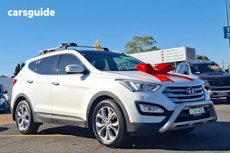 White 2013 Hyundai Santa FE SUV HIGHLANDER 4X4