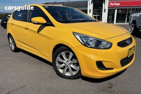 Yellow 2019 Hyundai Accent Hatchback Sport