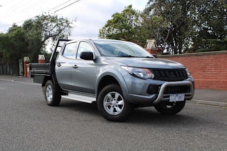 Grey 2016 Mitsubishi Triton Dual Cab Utility Glx Plus (4X4)