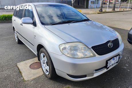 Silver 2003 Toyota Corolla Wagon Ascent