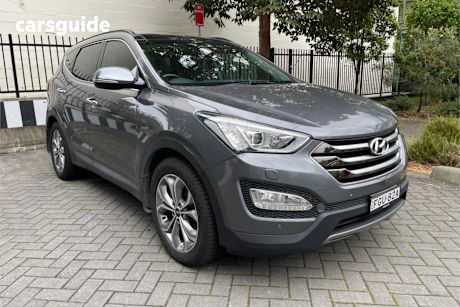 Silver 2014 Hyundai Santa FE Wagon Highlander Crdi (4X4)