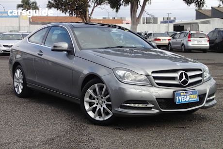 Grey 2013 Mercedes-Benz C180 Coupe Be