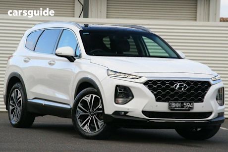 White 2020 Hyundai Santa FE SUV HIGHLANDER 4X4