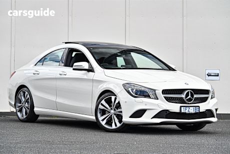 White 2016 Mercedes-Benz CLA-Class Coupe CLA200 F