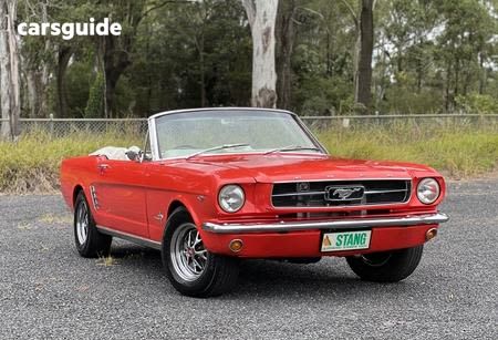 Red 1966 Ford Mustang Convertible