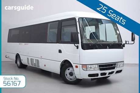 White 2018 Mitsubishi Fuso Rosa Bus Deluxe