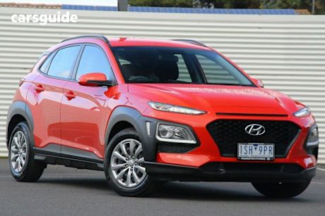 Orange 2019 Hyundai Kona SUV GO F