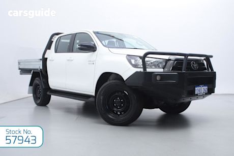 White 2023 Toyota Hilux Double Cab Chassis Sr (4X4)