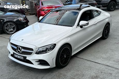 White 2018 Mercedes-Benz C-CLASS Coupe C200 R
