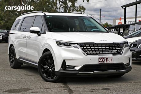 White 2021 Kia Carnival SUV PLATINUM F
