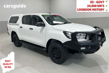 White 2019 Toyota Hilux Ute Tray SR 4X4