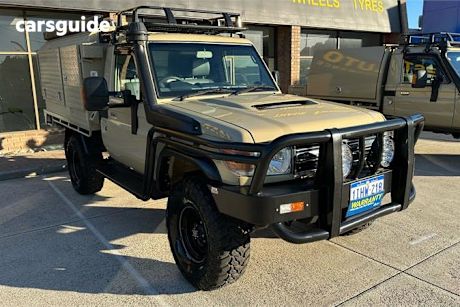 Beige 2011 Toyota Landcruiser Cab Chassis Workmate (4X4)