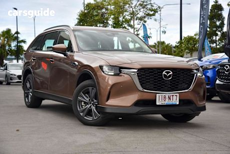 Brown 2024 Mazda CX-80 Wagon G40E Pure