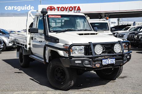 White 2020 Toyota Landcruiser Ute Tray WORKMATE 4X4
