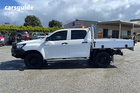 White 2019 Toyota Hilux Ute Tray WORKMATE 4X4