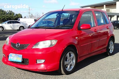 Red 2004 Mazda 2 Hatchback Neo
