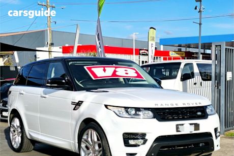 White 2015 Land Rover Range Rover Sport SUV V8SC AUTOBIOGRAPHY DYNAMIC 4X4