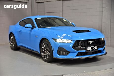 Blue 2025 Ford Mustang Coupe GT R