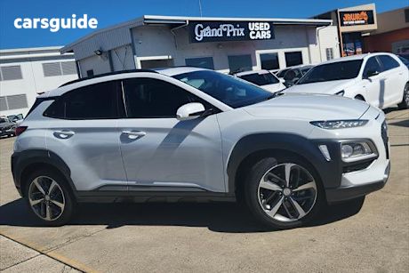 White 2019 Hyundai Kona SUV HIGHLANDER 4X4