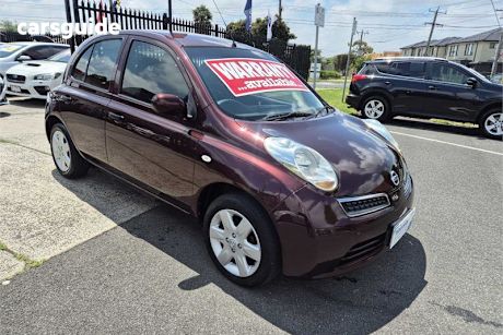 Red 2008 Nissan Micra Hatchback