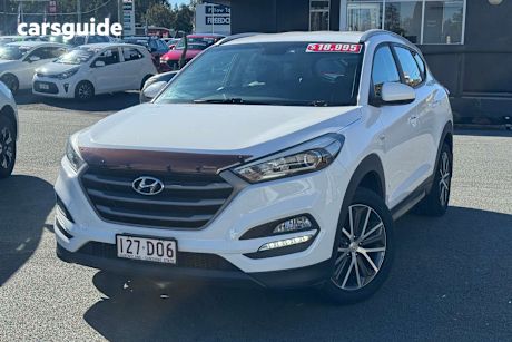 White 2016 Hyundai Tucson SUV ACTIVE X F