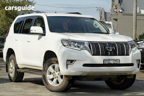 White 2023 Toyota Landcruiser Prado Wagon Gxl Flat Tailgate