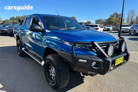 Blue 2022 Mitsubishi Triton Ute Tray GLX+ 4X4