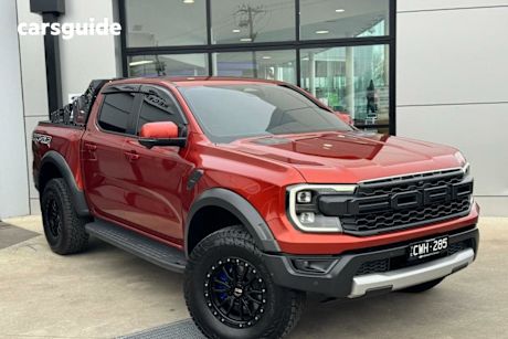 Orange 2024 Ford Ranger Ute Tray RAPTOR 4X4