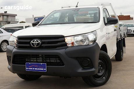 White 2021 Toyota Hilux Ute Tray WORKMATE R