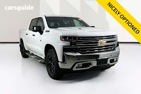 White 2021 Chevrolet Silverado Crew Cab Utility 1500 Ltz Premium Tech Pack