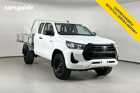 White 2021 Toyota Hilux X Cab Cab Chassis Workmate (4X4)