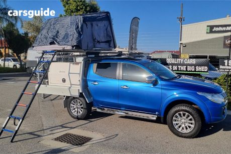 Blue 2015 Mitsubishi Triton Dual Cab Utility Gls (4X4)