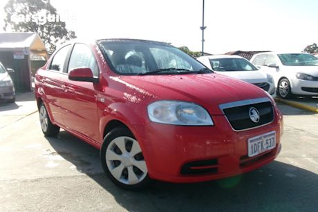 Red 2009 Holden Barina Sedan