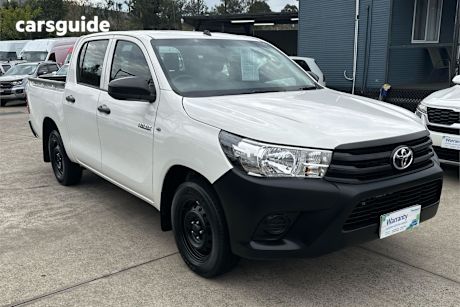 White 2019 Toyota Hilux Double Cab Pick Up Workmate