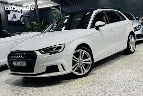 White 2018 Audi A3 Hatch 40 TFSI F