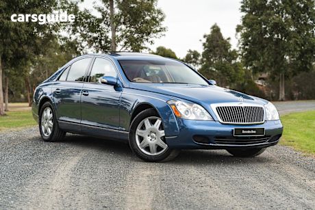 Blue 2004 Maybach 57 Sedan