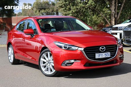 Red 2016 Mazda 3 Sedan Sp25 Gt